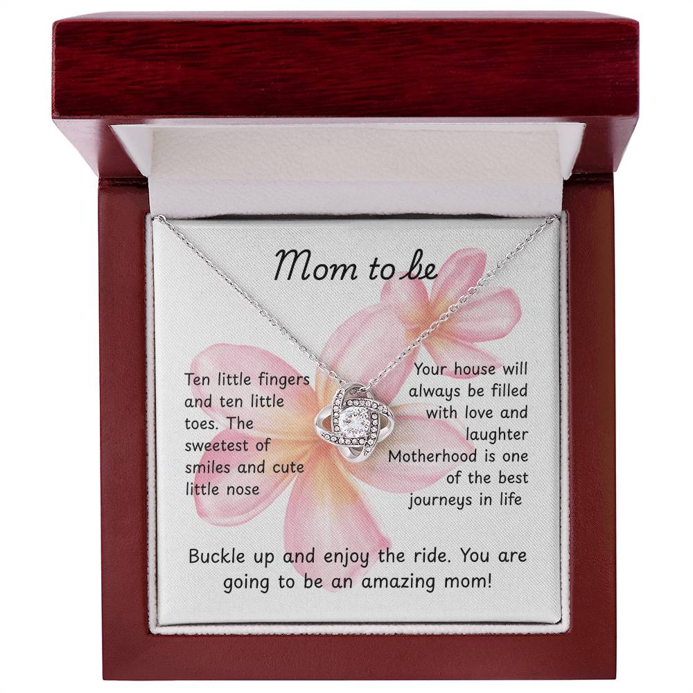 Mom - Ten little fingers - Love Knot Necklace