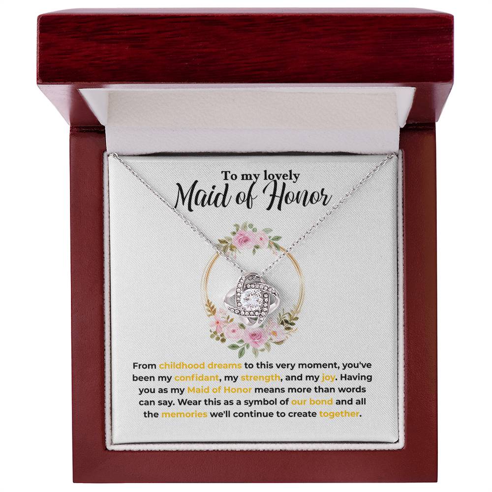 Maid of Honor - Childhood dreams - Love Knot Necklace