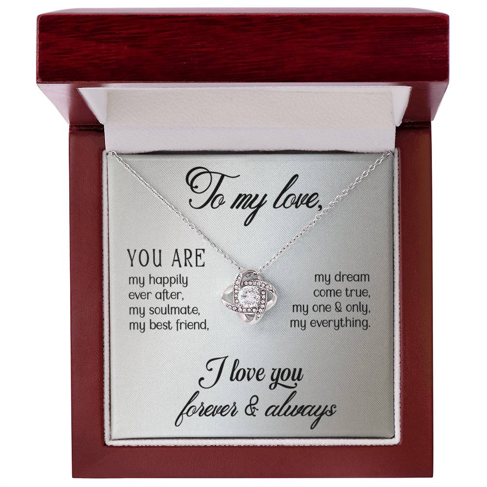 Love - You are - Love Knot Necklace