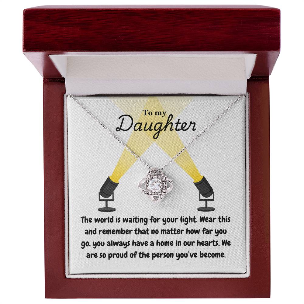 Daughter - Your light - Love Knot Necklace