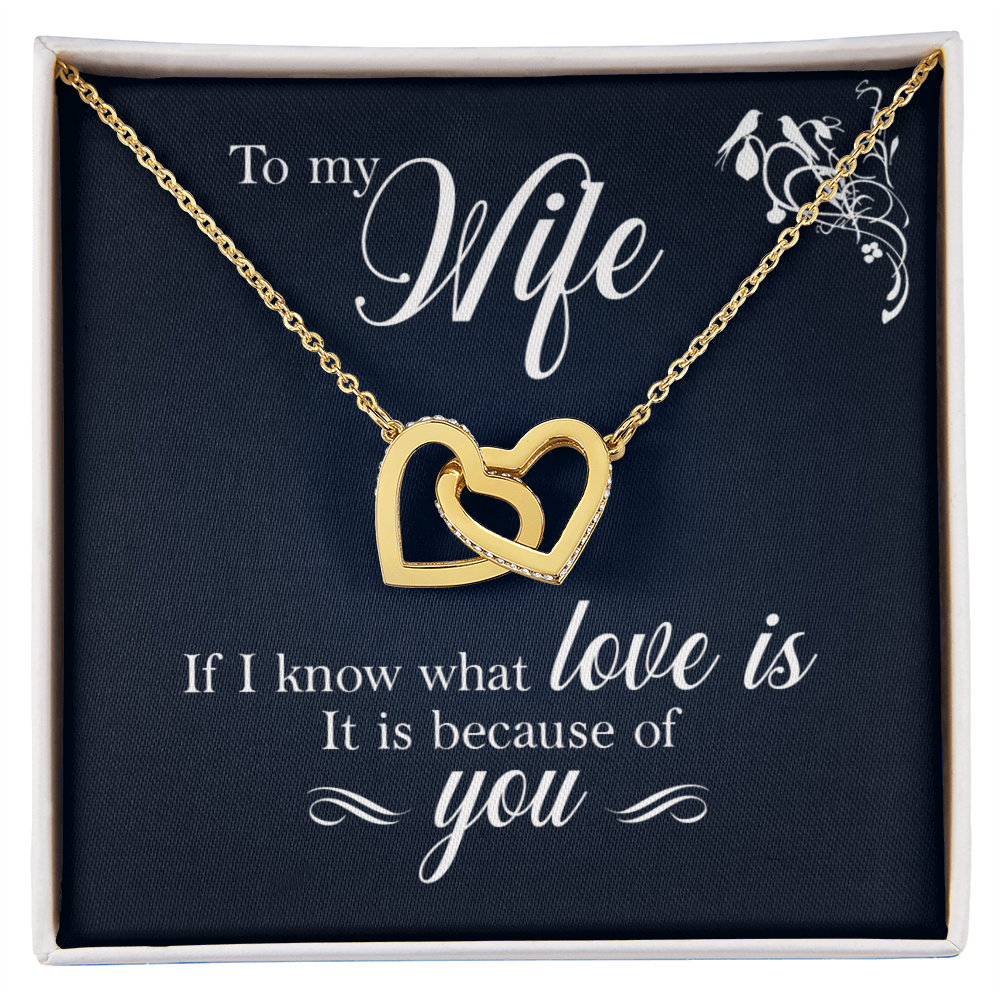 To Wife - If I know - Interlocking Hearts Necklace