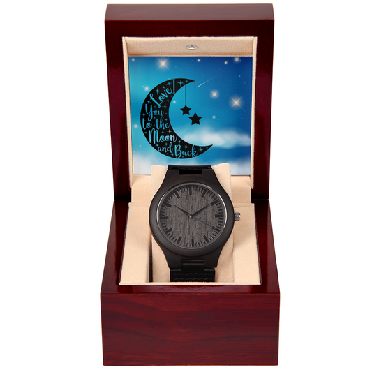 Love - To the moon and back - Wooden Watch