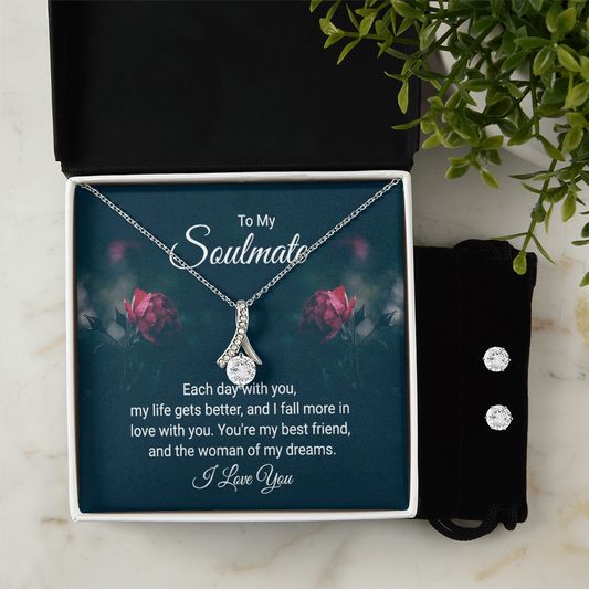 To Soulmate - Each day with you - Alluring Beauty Necklace & Earring Set