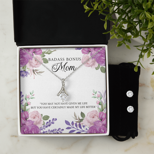 To Mom - You may not have - Alluring Beauty Necklace & Earring Set