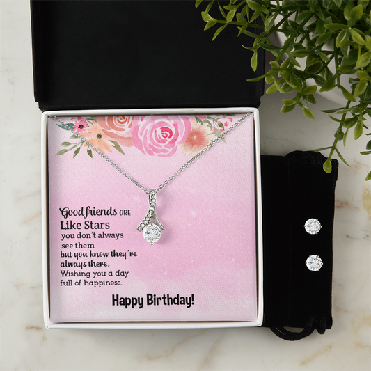 Birthday - Good friends - Alluring Beauty Necklace & Earring Set