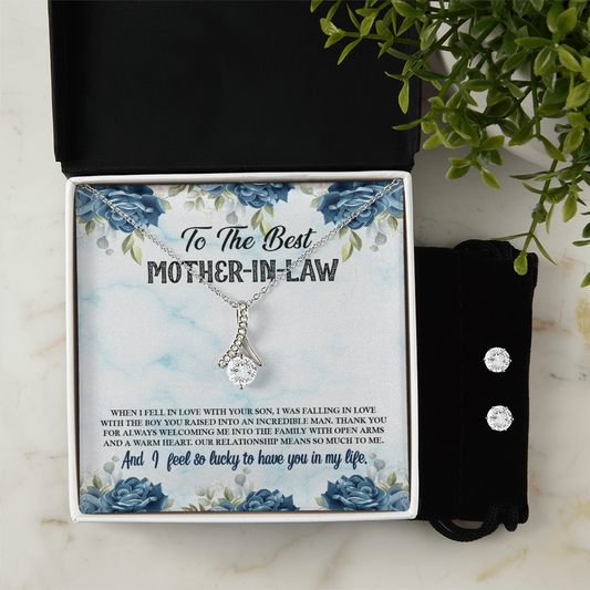 To Mother In Law - When I fell in love - Alluring Beauty Necklace & Earring Set