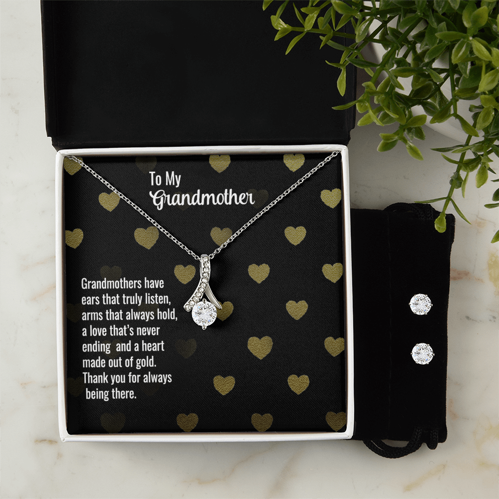Grandmother - Grandmothers have - Alluring Beauty Necklace & Earring Set