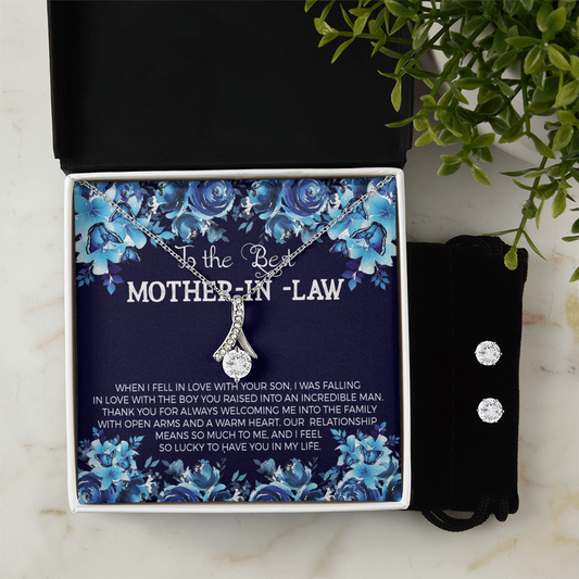 To Mother In Law - When I fell in love - Alluring Beauty Necklace & Earring Set