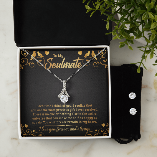 To Soulmate - Each time I think - Alluring Beauty Necklace & Earring Set