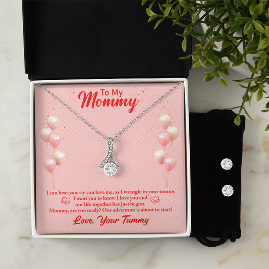 To Mom - I can hear - Alluring Beauty Necklace & Earring Set