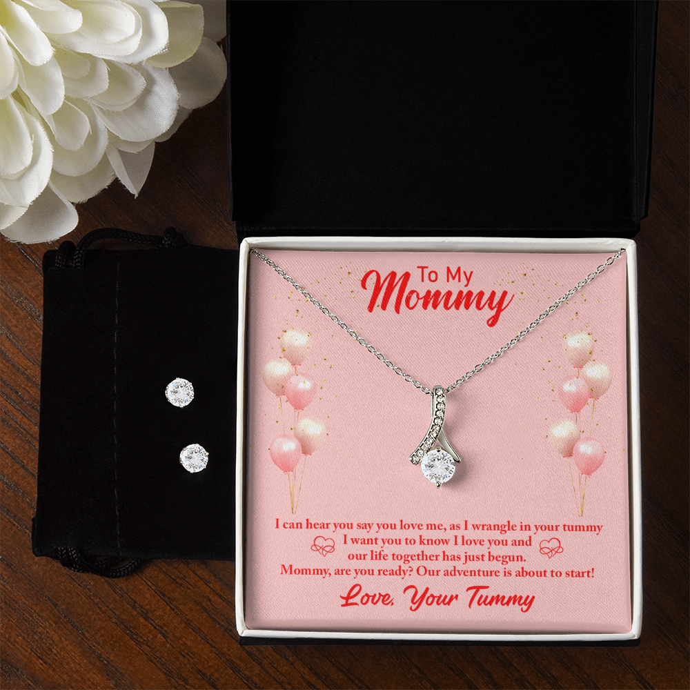 To Mom - I can hear - Alluring Beauty Necklace & Earring Set