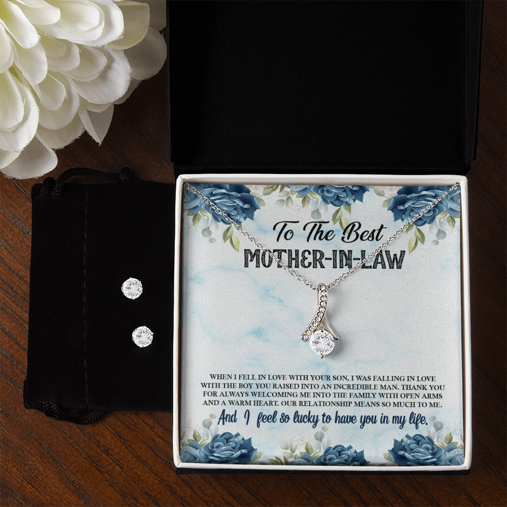 To Mother In Law - When I fell in love - Alluring Beauty Necklace & Earring Set