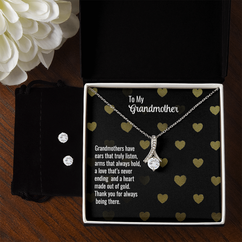 Grandmother - Grandmothers have - Alluring Beauty Necklace & Earring Set