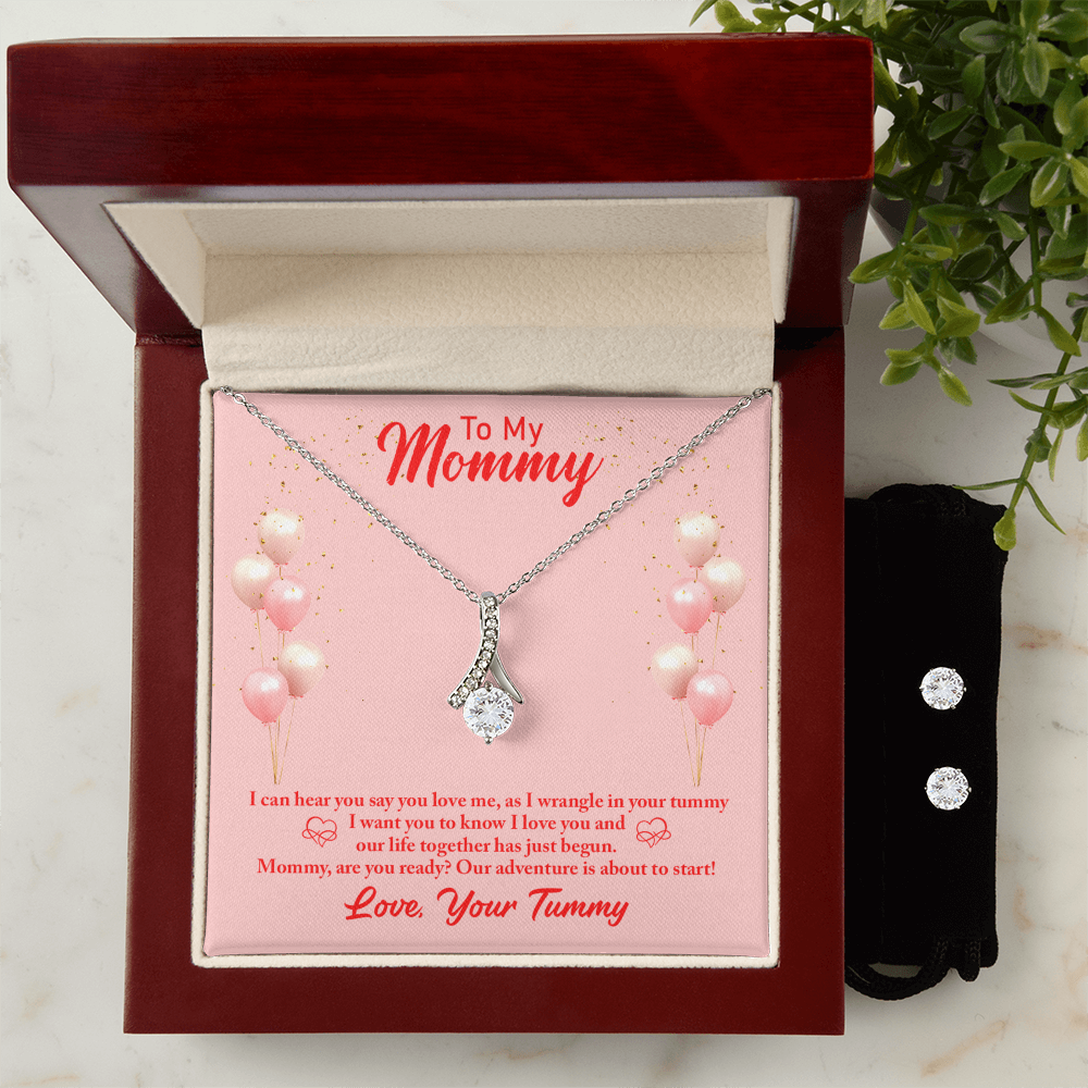 To Mom - I can hear - Alluring Beauty Necklace & Earring Set