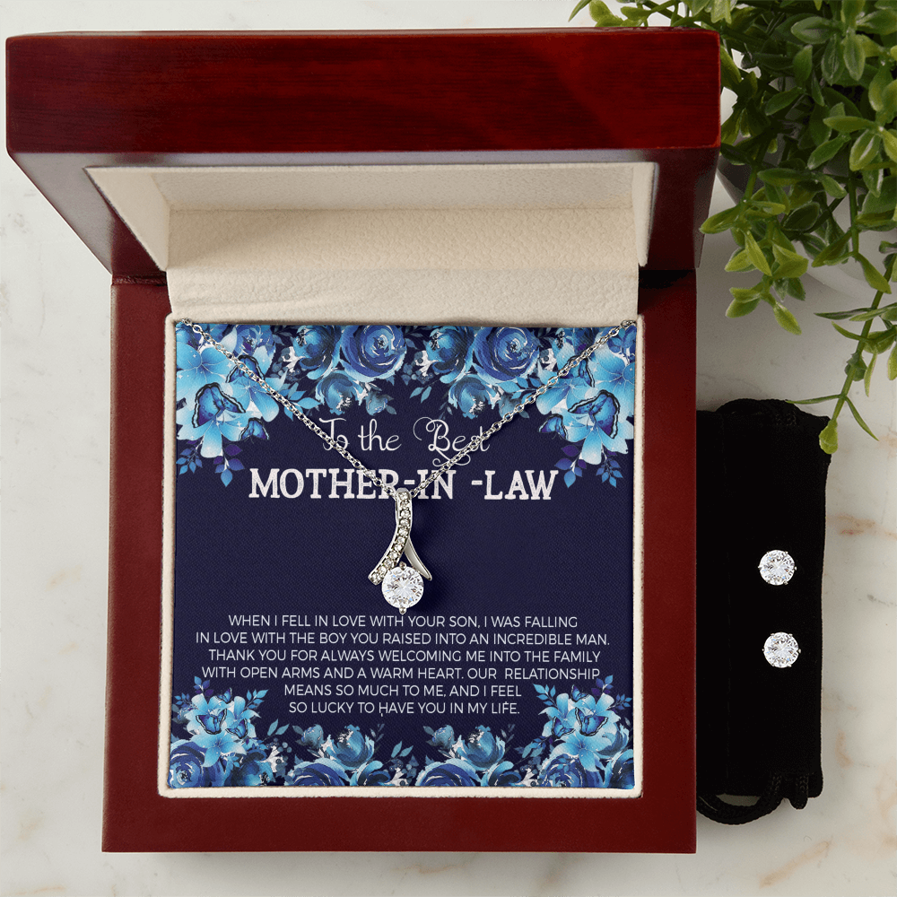 To Mother In Law - When I fell in love - Alluring Beauty Necklace & Earring Set