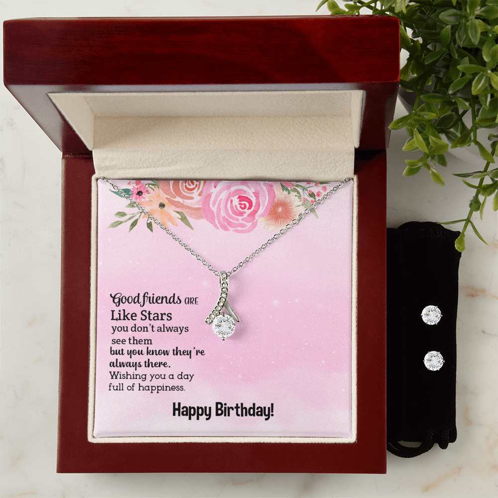 Birthday - Good friends - Alluring Beauty Necklace & Earring Set