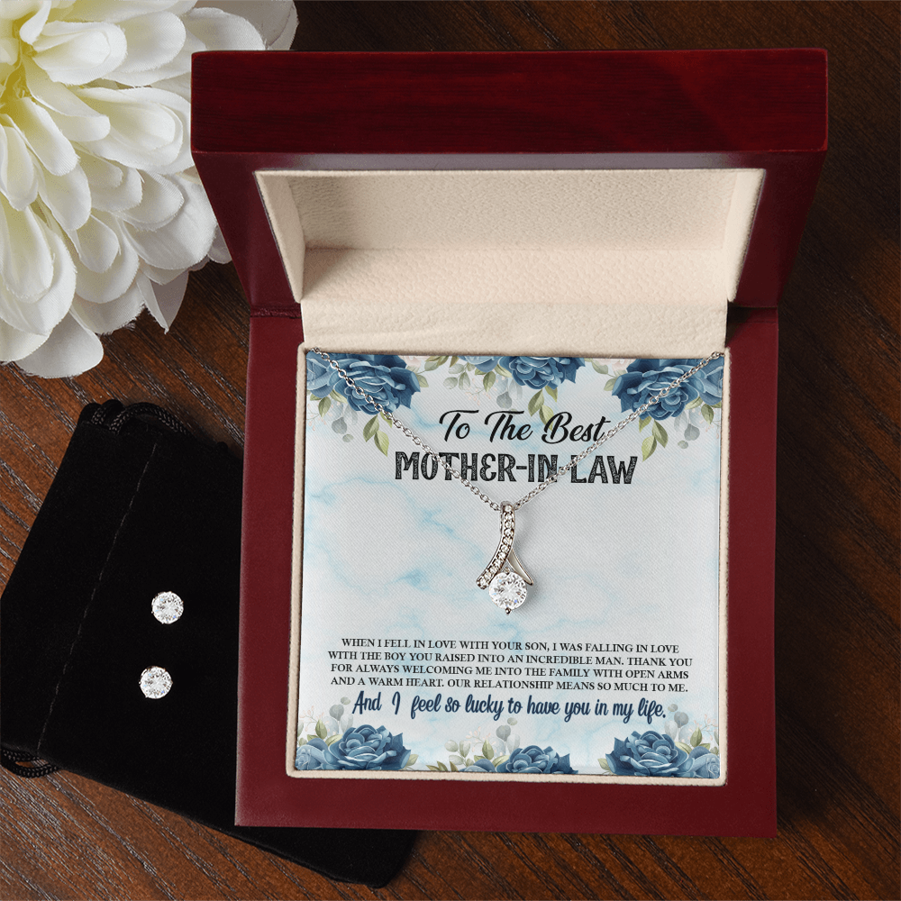 To Mother In Law - When I fell in love - Alluring Beauty Necklace & Earring Set