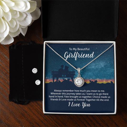 To Girlfriend - Always remember - Eternal Hope Necklace & Earring Set