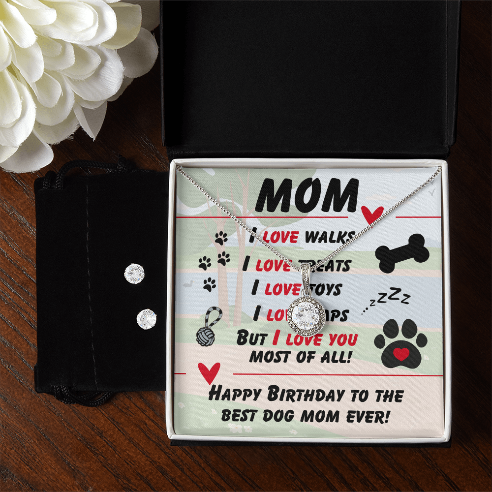 Mom - I love walks - Eternal Hope Necklace & Earring Set