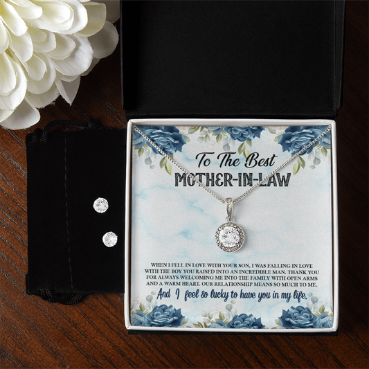To Mother In Law - When I fell in love - Eternal Hope Necklace & Earring Set