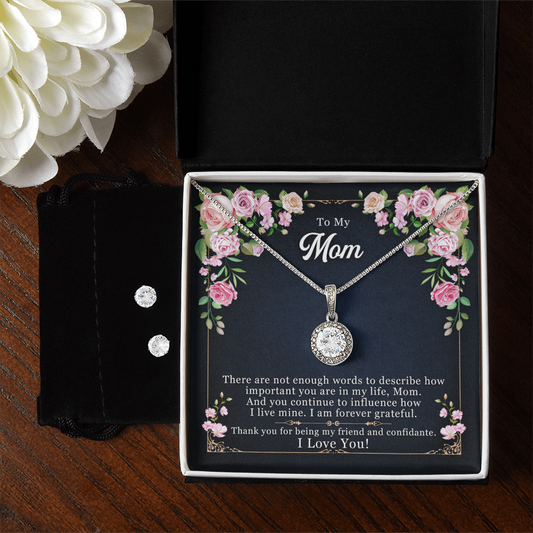 To Mom - There are not enough - Eternal Hope Necklace & Earring Set