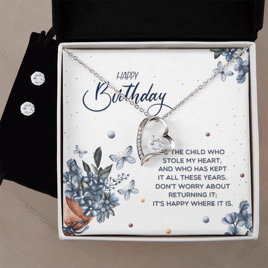 Birthday - To the child - Forever Love Necklace & Earring Set