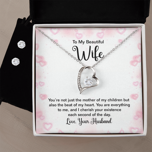 To Wife - You're not just - Forever Love Necklace & Earring Set