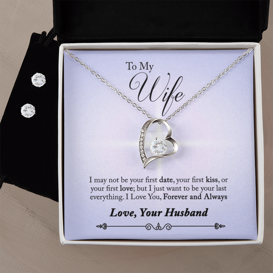To Wife - I may not be - Forever Love Necklace & Earring Set