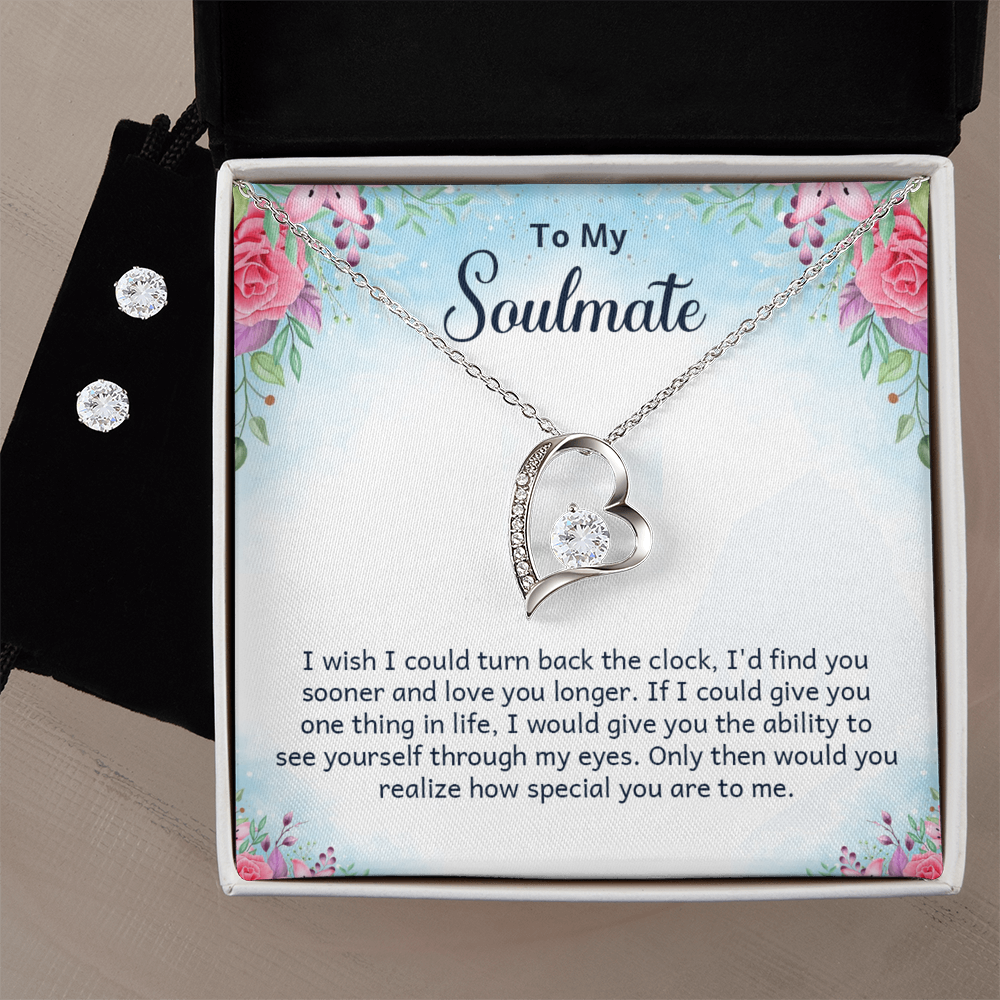 To Soulmate - I wish - Forever Love Necklace & Earring Set