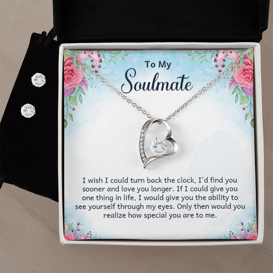 To Soulmate - I wish - Forever Love Necklace & Earring Set