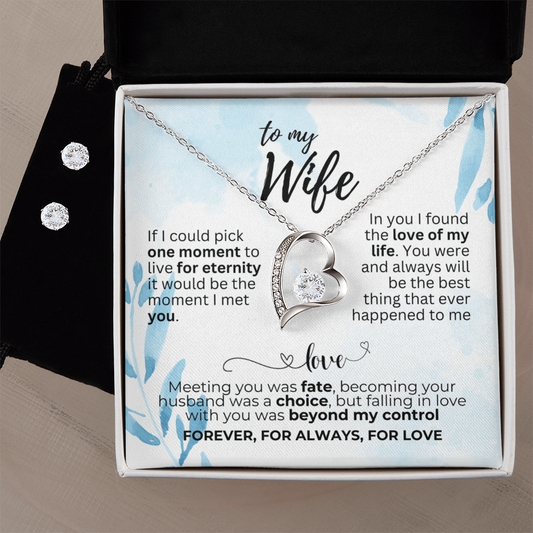 To Wife - If I could pick - Forever Love Necklace & Earring Set