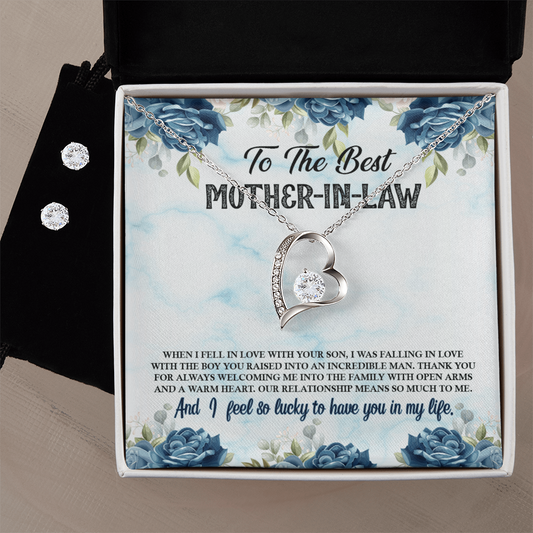 To Mother In Law - When I fell in love - Forever Love Necklace & Earring Set