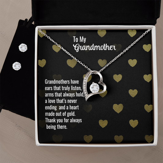 Grandmother - Grandmothers have - Forever Love Necklace & Earring Set