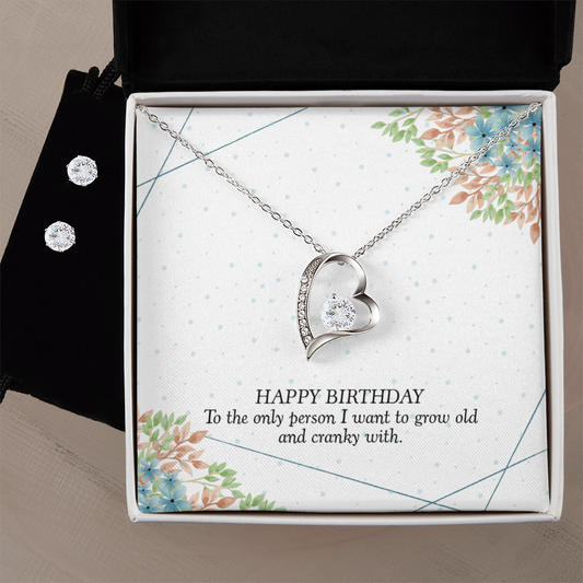 Birthday - To the only person - Forever Love Necklace & Earring Set