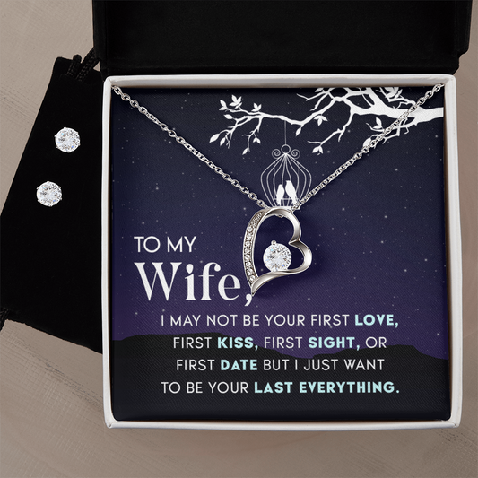 To Wife - I may not be - Forever Love Necklace & Earring Set