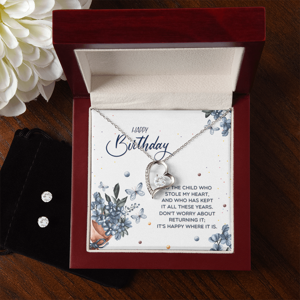 Birthday - To the child - Forever Love Necklace & Earring Set