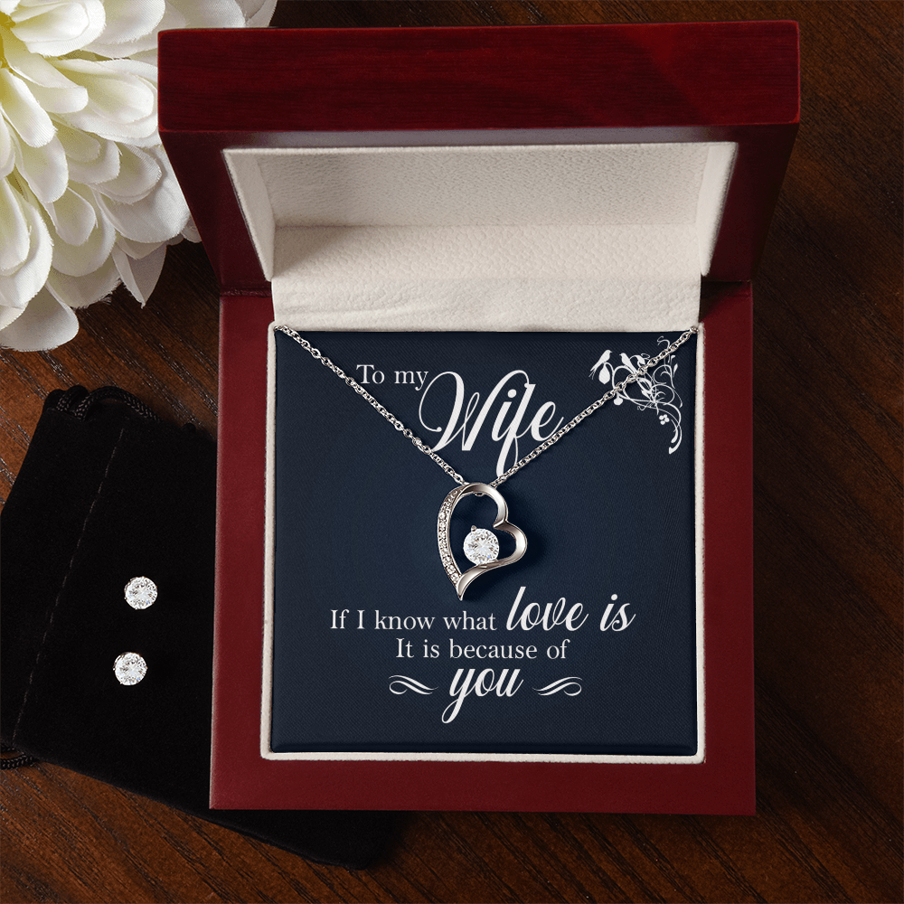 To Wife - If I know - Forever Love Necklace & Earring Set