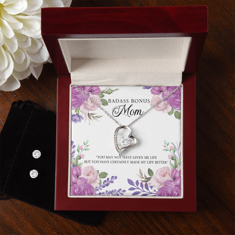 To Mom - You may not have - Forever Love Necklace & Earring Set