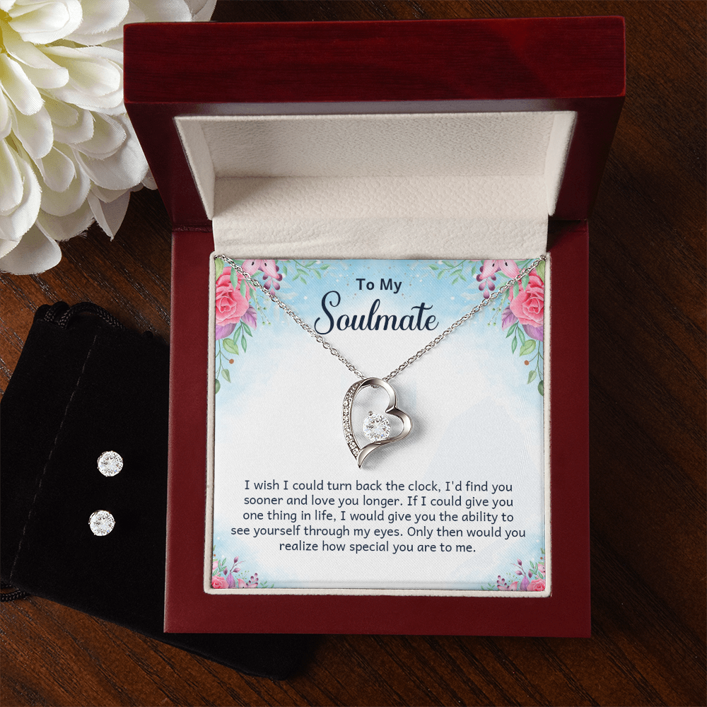 To Soulmate - I wish - Forever Love Necklace & Earring Set