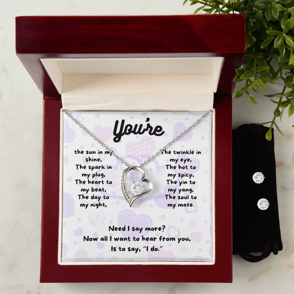 Love - You're the sun - Forever Love Necklace & Earring Set
