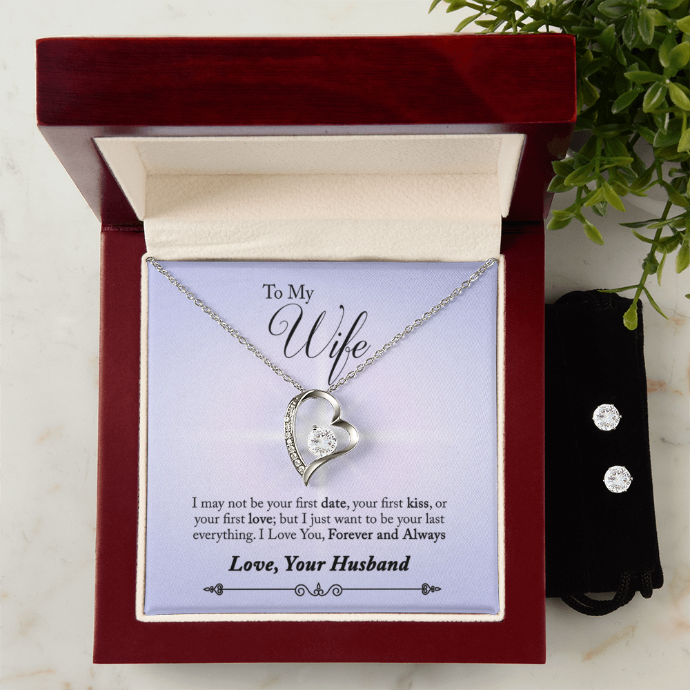 To Wife - I may not be - Forever Love Necklace & Earring Set