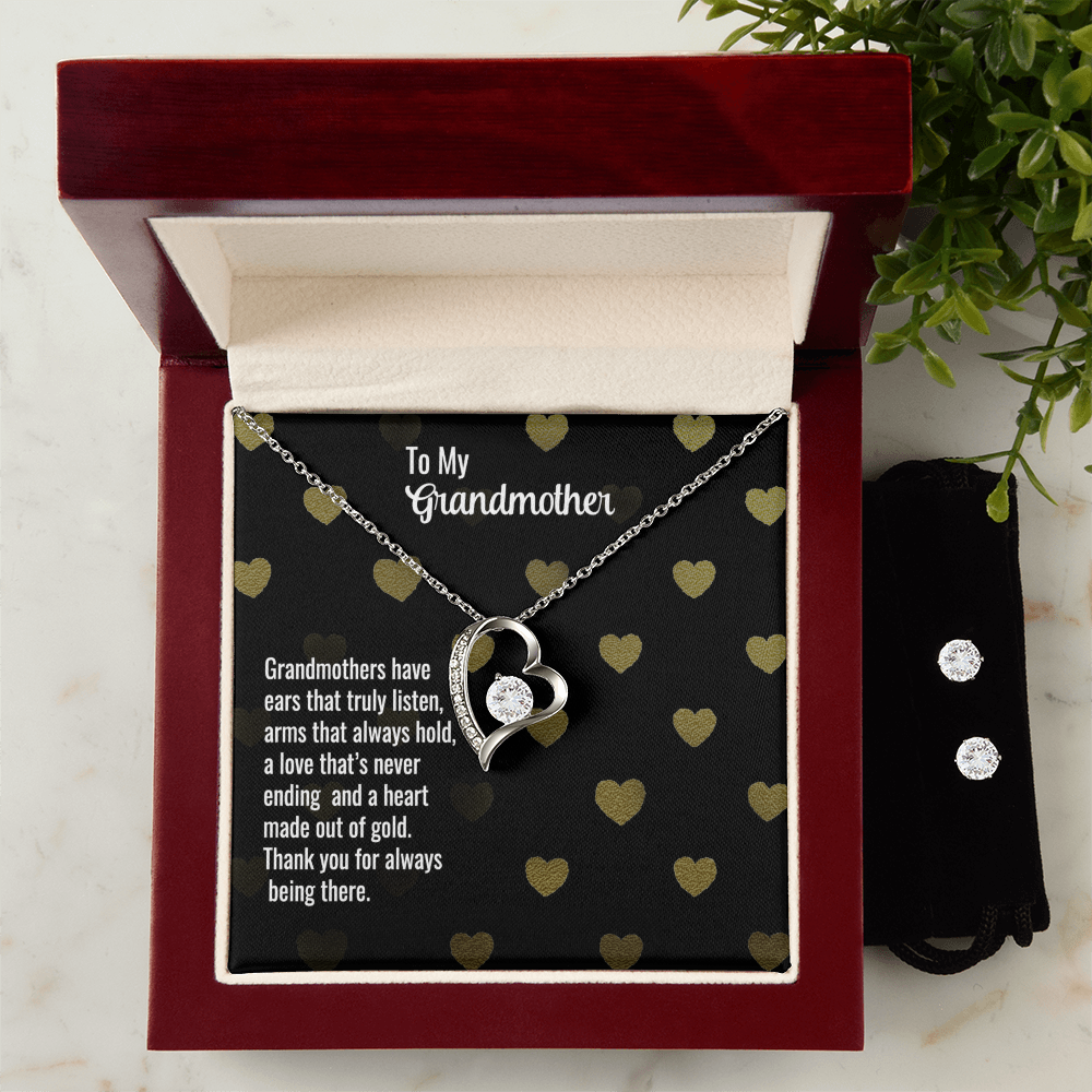 Grandmother - Grandmothers have - Forever Love Necklace & Earring Set