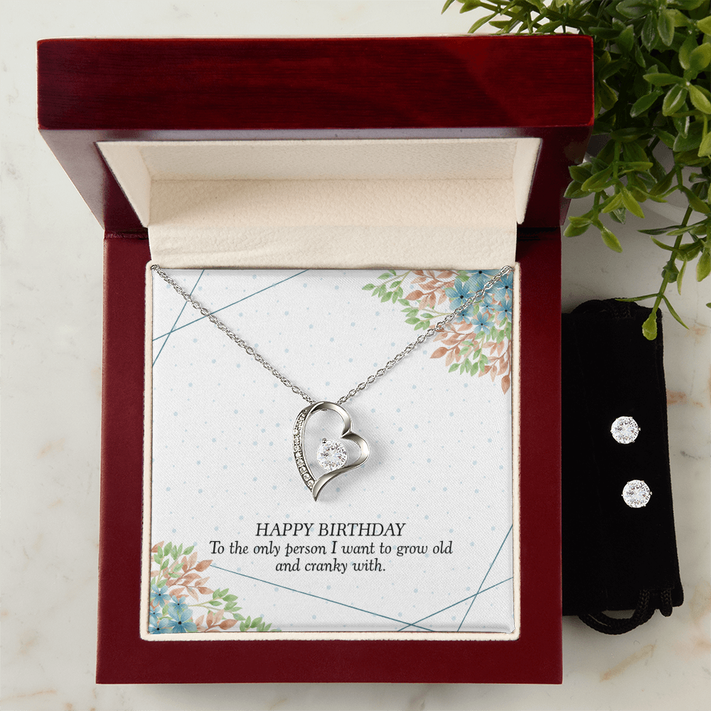 Birthday - To the only person - Forever Love Necklace & Earring Set