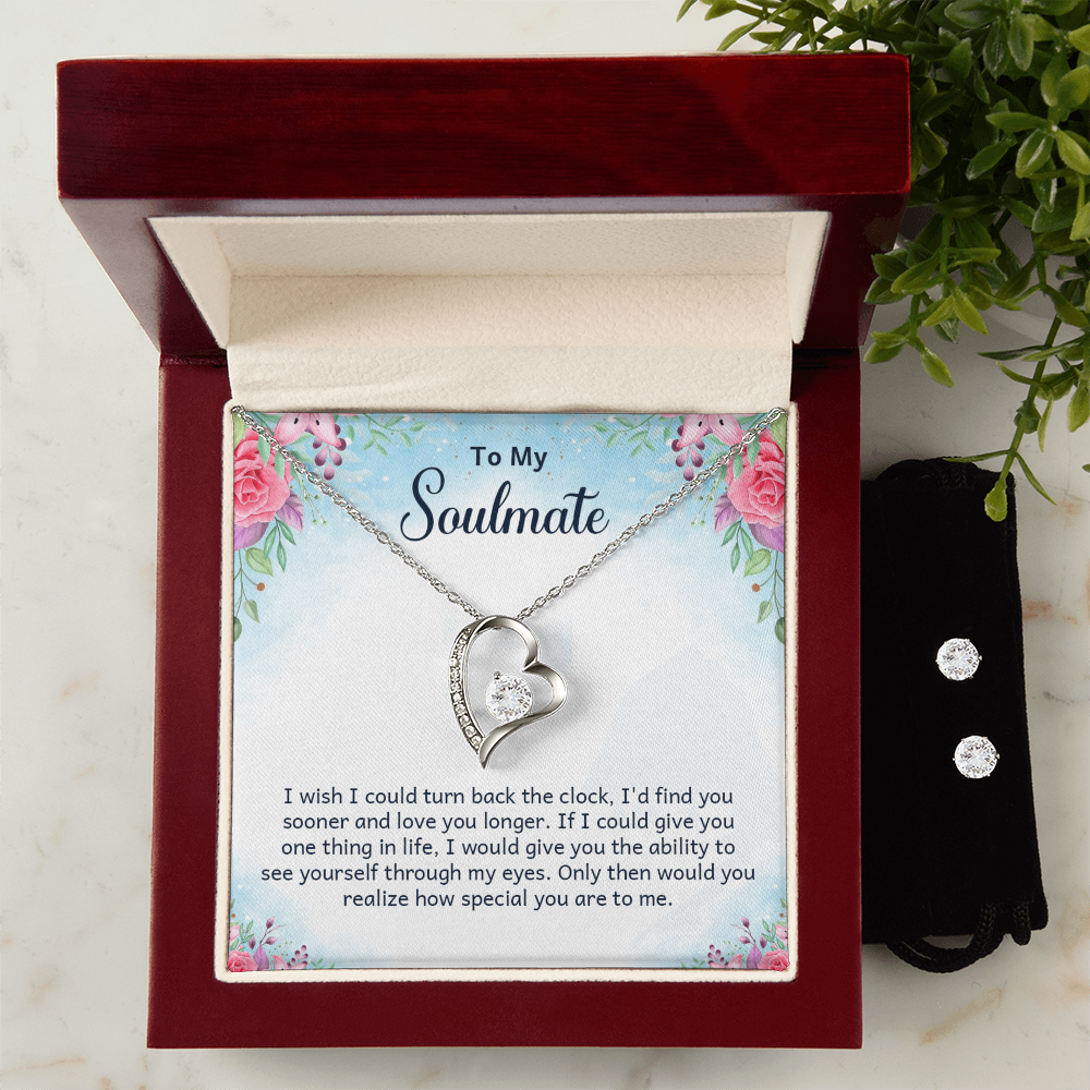 To Soulmate - I wish - Forever Love Necklace & Earring Set