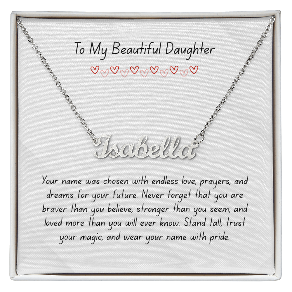 The "Go Confidently" Daughter Personalized Nameplate