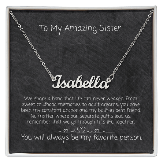 The "Unbreakable Sisterhood" Custom Name Necklace