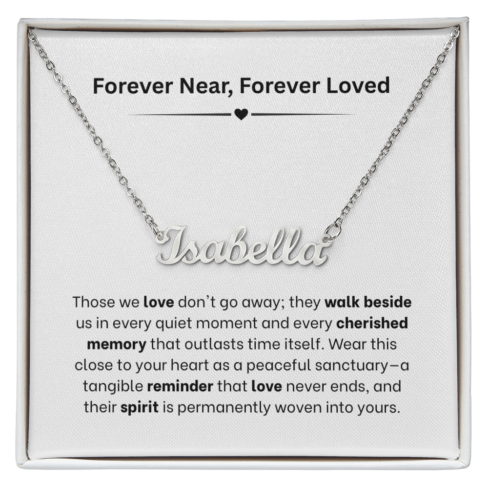 The "In Loving Memory" Memorial Name Necklace