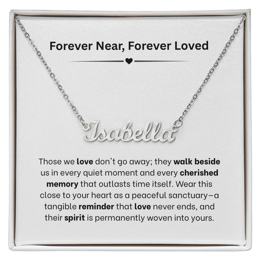 The "In Loving Memory" Memorial Name Necklace
