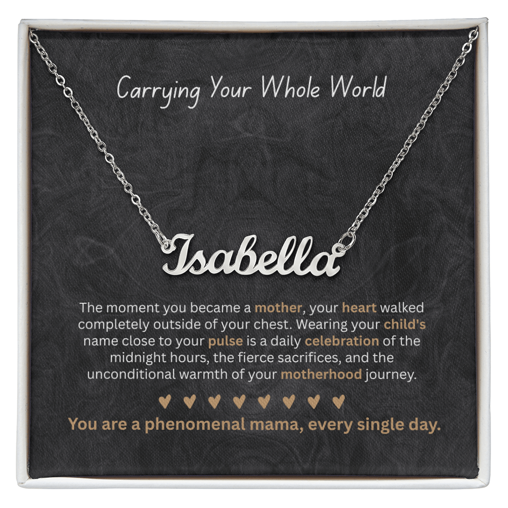 The "Mama's Whole World" Personalized Nameplate