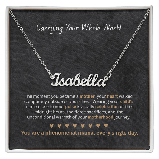 The "Mama's Whole World" Personalized Nameplate